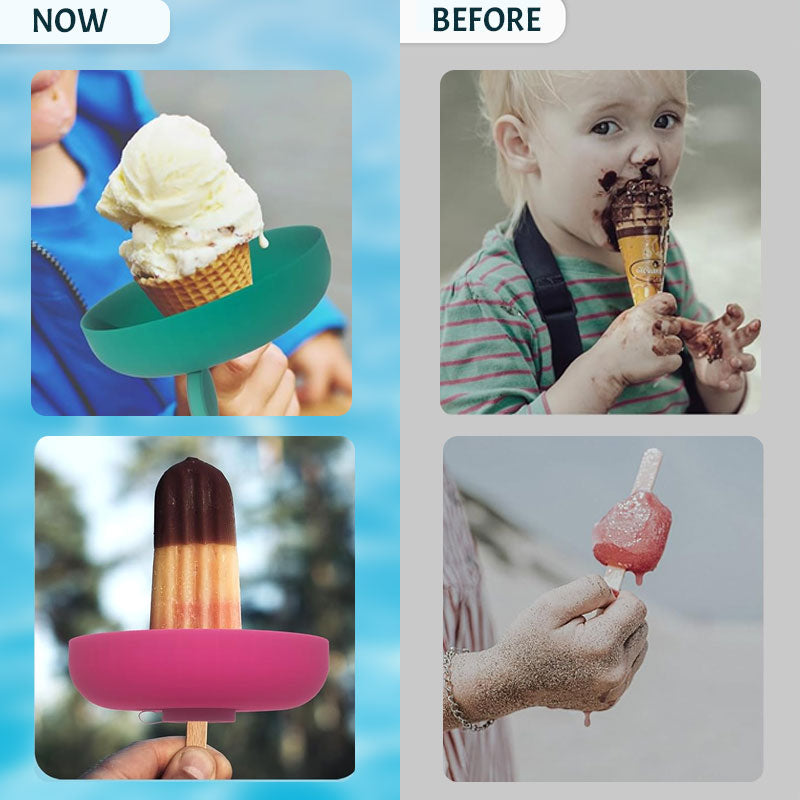 Lisslune | Silicone Ice Cream Holder – Drip Protection for Ice Lollies & Cones