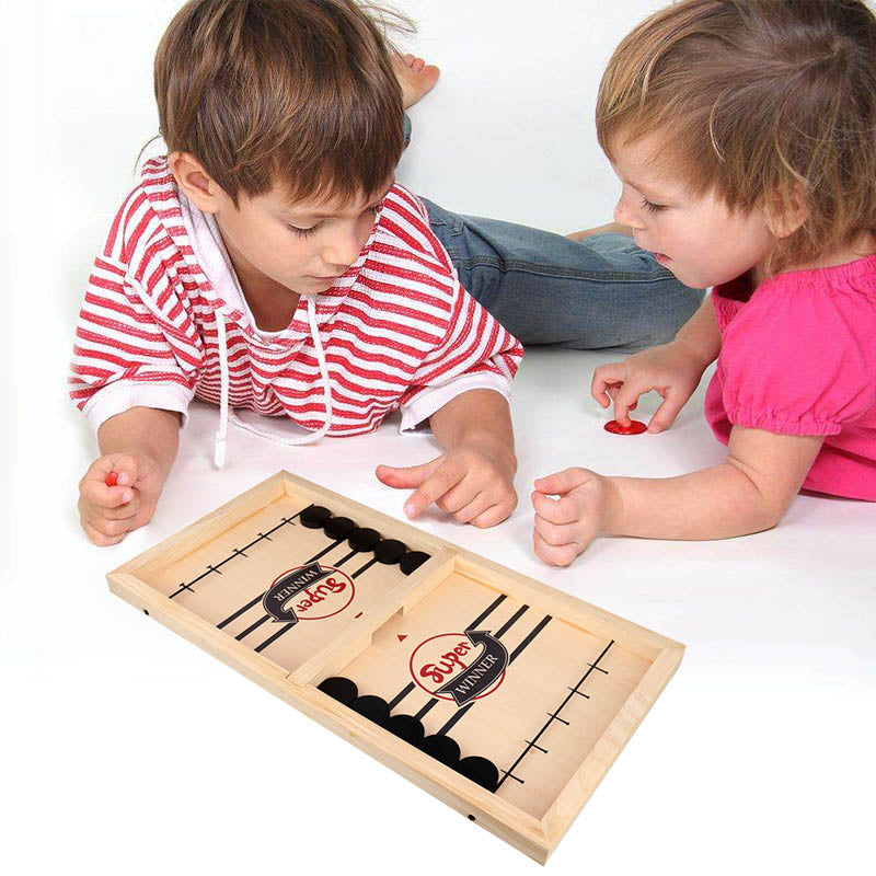 Lisslune | – Reversible Sling Puck Board Game Double-Sided for Family