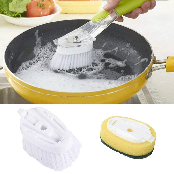 Lisslune | Bequee Soap splashes kitchen cleaning brush with long handle scrubber