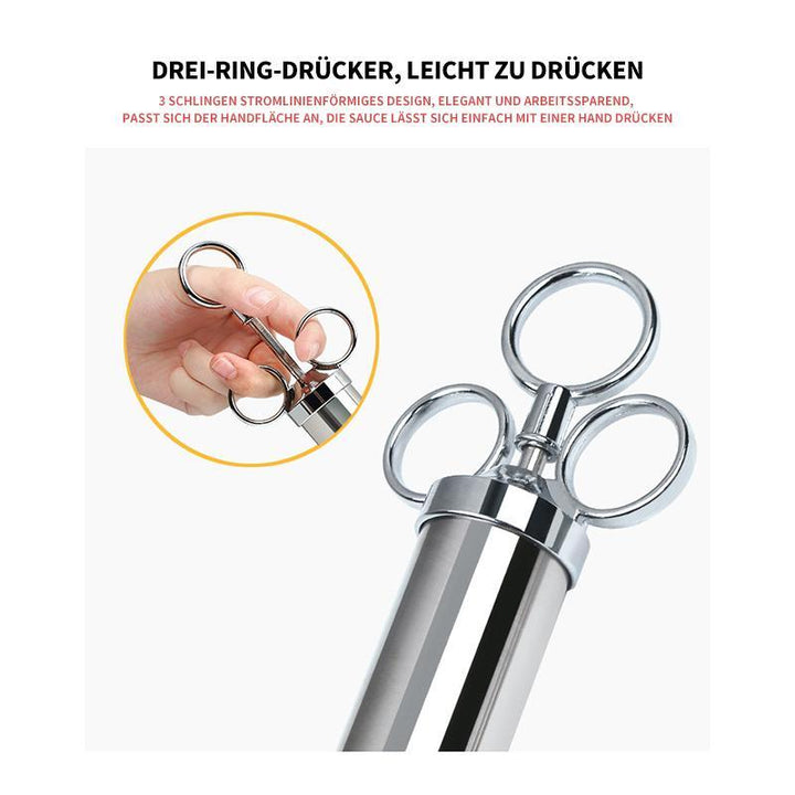 Lisslune | 304 spice injector made of stainless steel for marinating meat in the kitchen