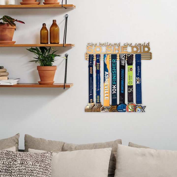 Lisslune | Metal Letter Hooks - "She believed she could, so she did"
