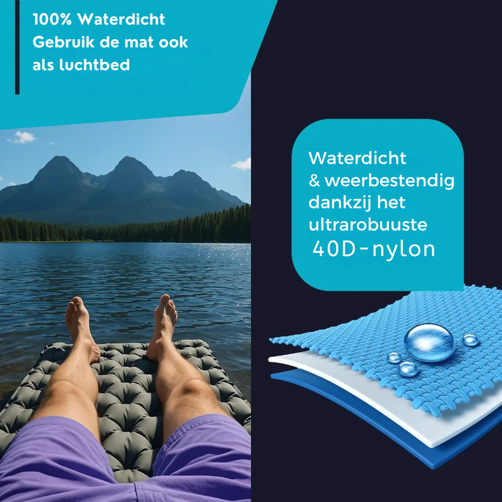 Lisslune | AirLite Self-Inflating Sleeping Mat – Lightweight, Compact & 10 cm Thick Comfort