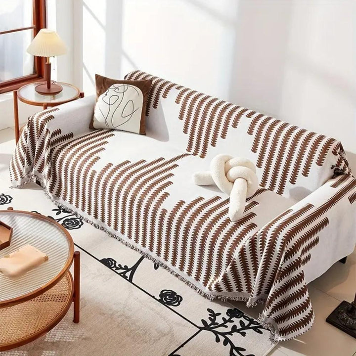 Lisslune | Modern Monochrome Fern Sofa Cover