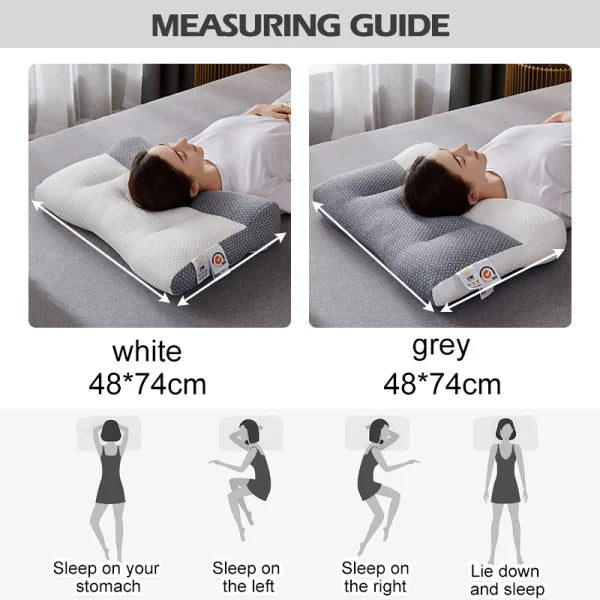 Lisslune | Ergonomic Orthopedic Neck Supporting Pillow – For Side and Back Sleepers