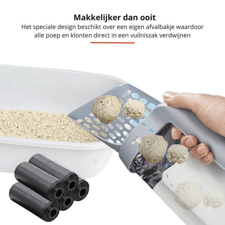 Lisslune | EASYSCOOP – Cat scoop with integrated collection container for odor-free cleaning