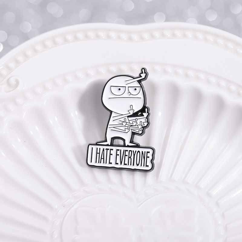 Lisslune | I HATE ALL funny brooch