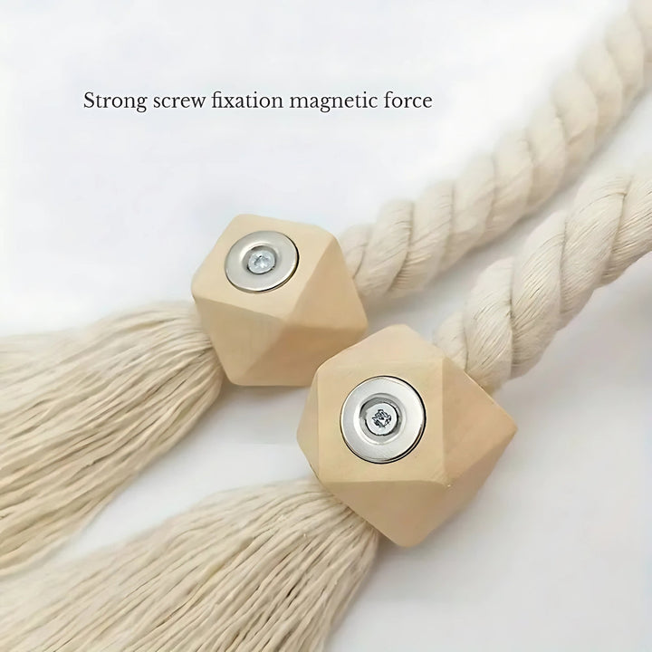 Lisslune | Wooden Bead Tassel Curtain Tie Back | 2Pcs Set