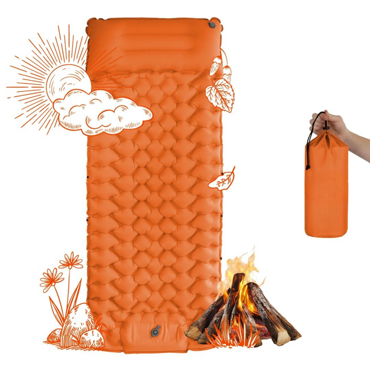 Lisslune | AirLite Self-Inflating Sleeping Mat – Lightweight, Compact & 10 cm Thick Comfort