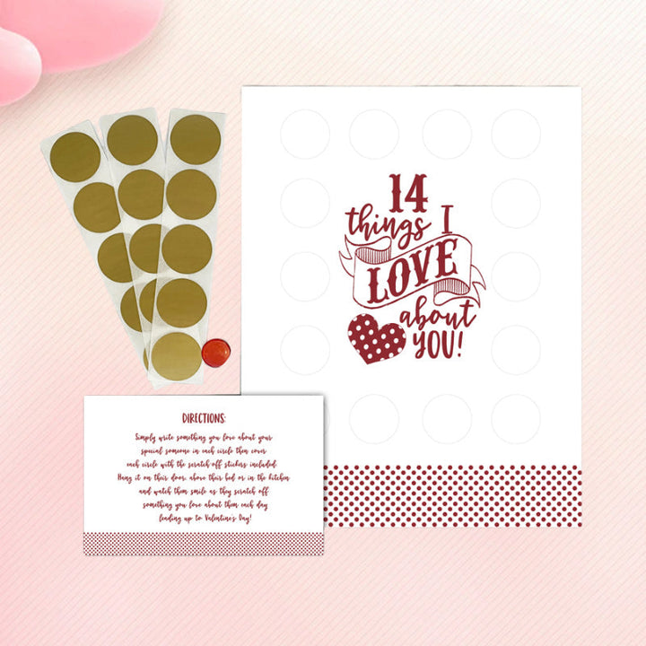 Lisslune | Valentine's Scratching Advent "14 Things I Love About You!"