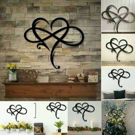 Lisslune | Iron Wall Art with Infinity Heart Design