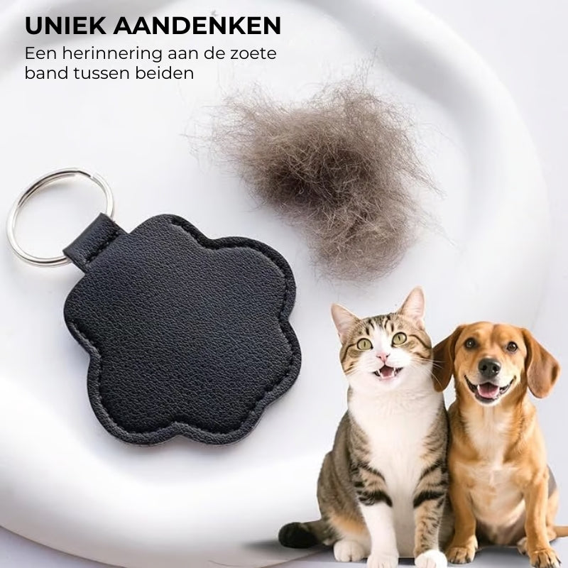 Lisslune | PawMemorie Keychain – Memorial Pendant with Paw Print and Inner Compartment