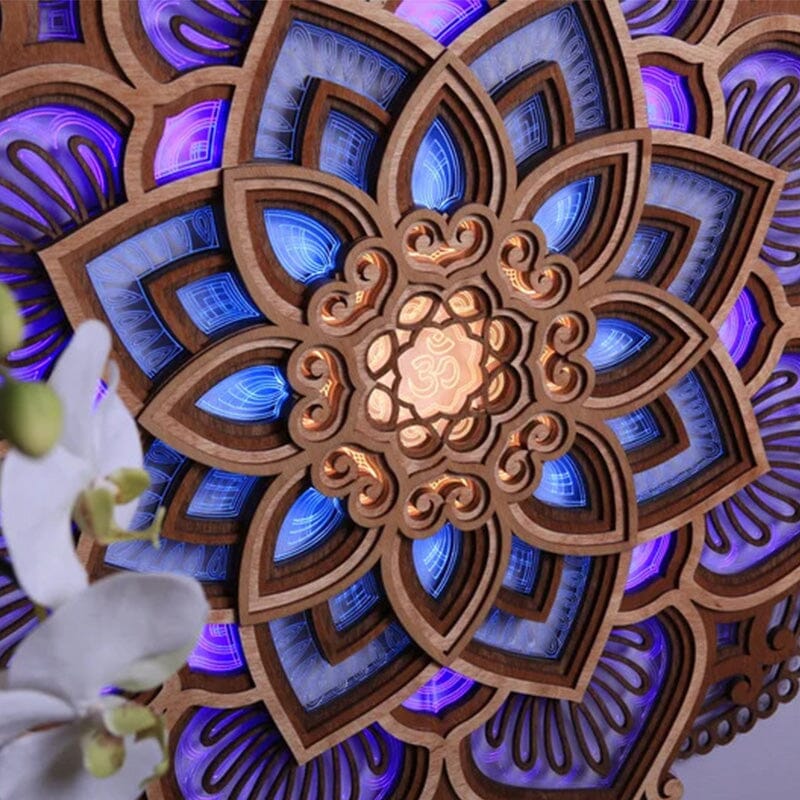 Lisslune | Handcrafted Mandala Wall Light made of Wood
