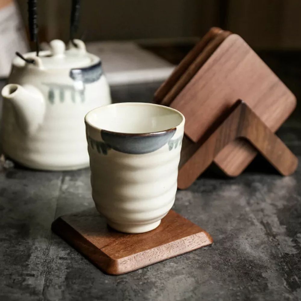 Lisslune | Sleek Stack Wooden Coaster Set | 6pcs