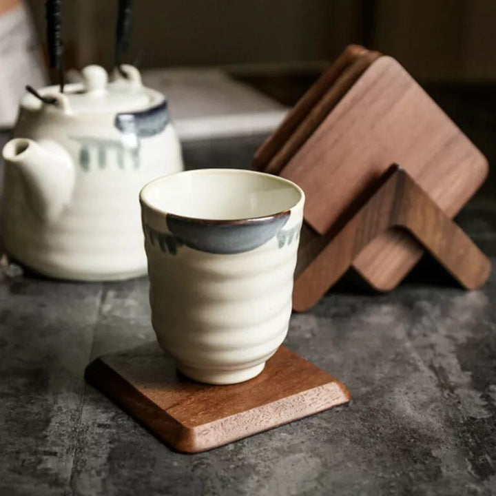 Lisslune | Sleek Stack Wooden Coaster Set | 6pcs