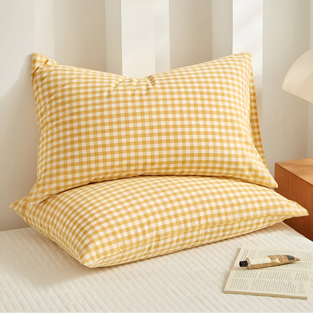 Lisslune | Soft Plaid Checkered Pillowcases