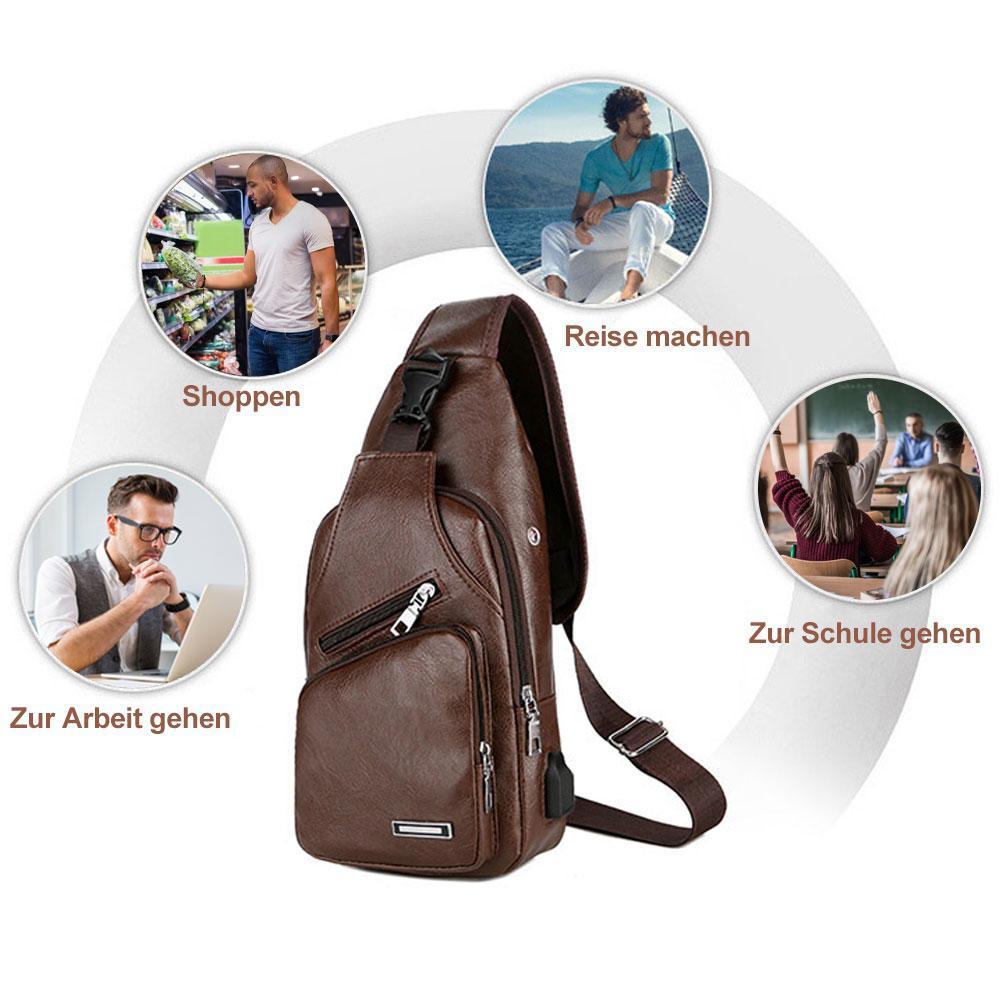Lisslune | Shoulder bag Crossbody bag for men with USB charging port