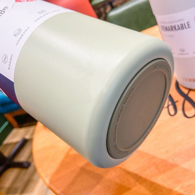 Lisslune | Stainless Steel Built-in Straw Camping Thermos