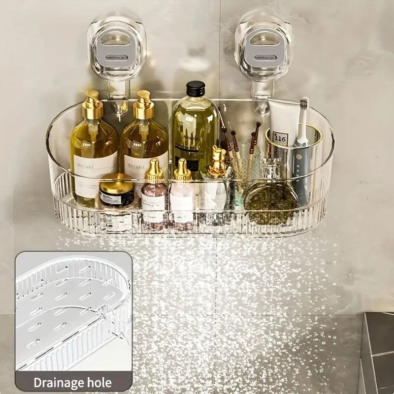 Lisslune | No-Drill Bathroom Suction Cup Storage Box