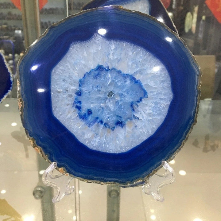 Lisslune | Blue Agate Crystal Disc