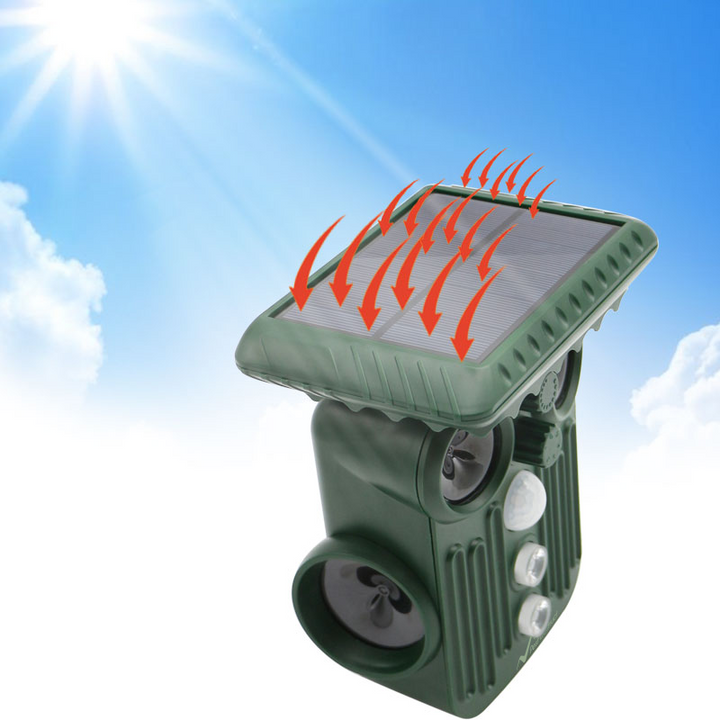 Lisslune | Ultrasonic Solar Deer Repeller | 5 Adjustable Modes. Waterproof & Eco-Friendly for Home Gardens and Yards