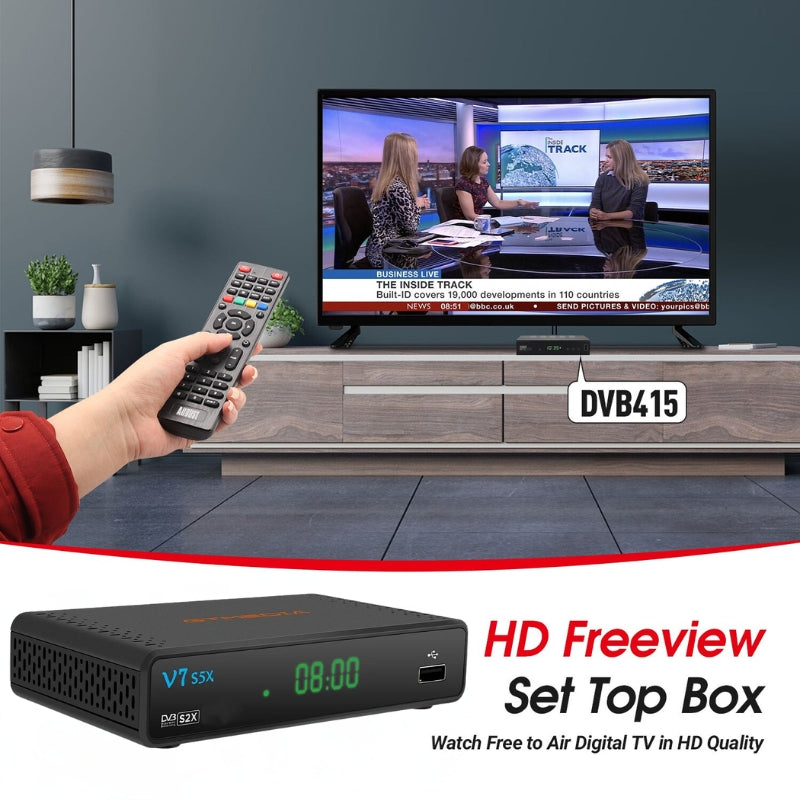Lisslune | V7 S5X Freeview Box Recorder – HD TV Recording Device with Built-in Freeview