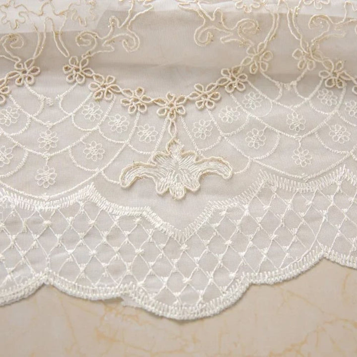 Lisslune | Elyvia Embroidered Classic Sheer Lace Curtain