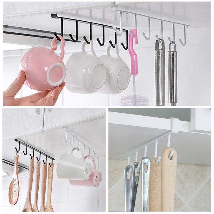 Lisslune | Multifunctional Cabinet Hooks Shelf, 2 Pieces