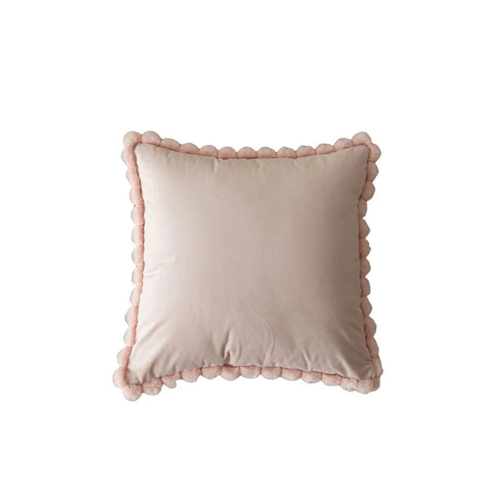 Lisslune | Velvet Pom-Pom Trim Cushion Cover