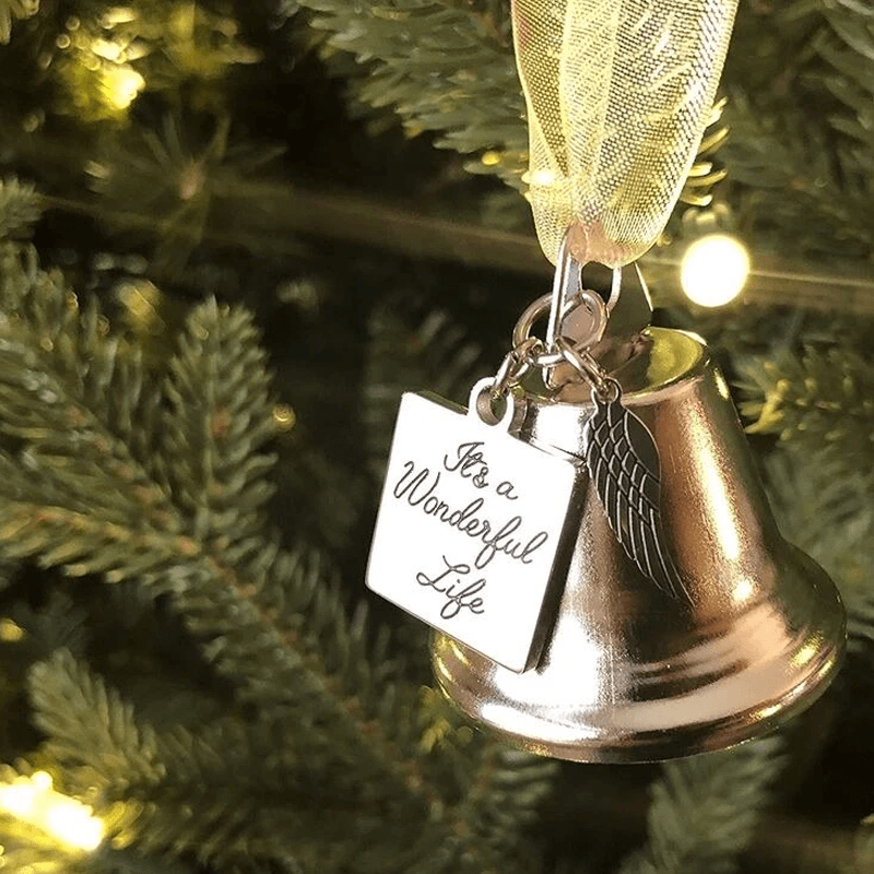 Lisslune | 🎄Christmas Tree Memorial Ornaments Angel Wings Bell Hangings Hanging Decoration