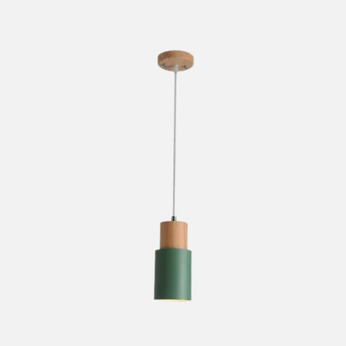 Lisslune | Ingrid Metallic Pendant with Wooden Accents