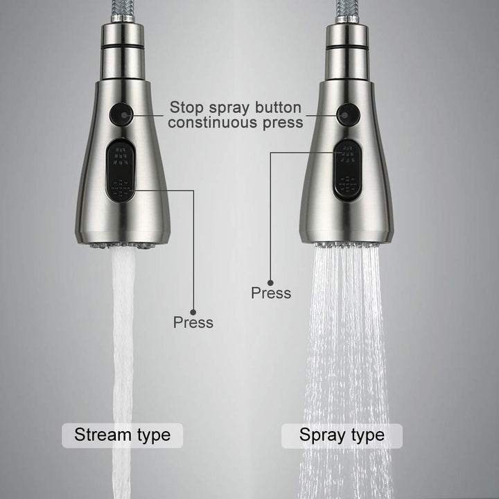 Lisslune | 2 Beam Shower Head Matt Shower with Stop Button Replacement Fitting Replacement Hand Shower