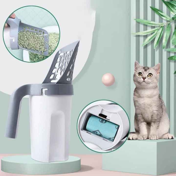 Lisslune | PurrScoop – Self-cleaning cat litter box with integrated waste bag dispenser