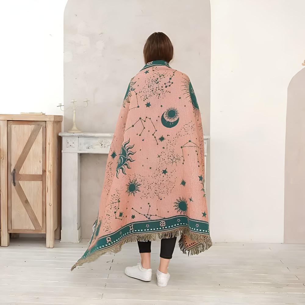 Lisslune | Sun Moon Stars Celestial Blanket