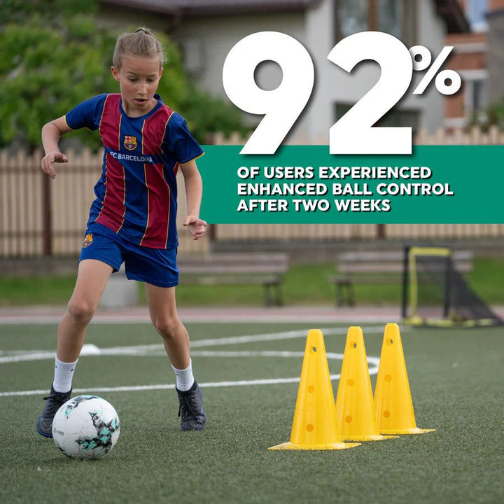 Lisslune | Football Pro Training Mat | Anti-Slip, 2x2m Size & Video Program for Skill Enhancement and Home Training