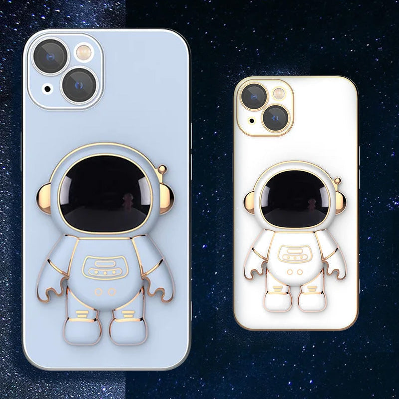 Lisslune | 6D Plating Astronaut Hidden Stand-case Cover For IPhone
