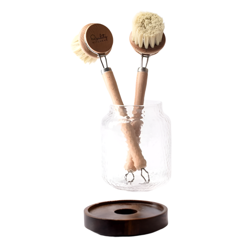 Lisslune | ScrubNest Durable Dish Brush with Short Round Handles
