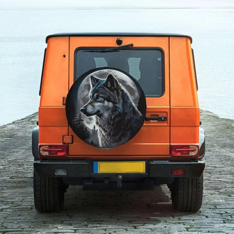 Lisslune | Wild Spirit Wolf Cover – Customized Protector for 4x4, Trailer, RV Wheels