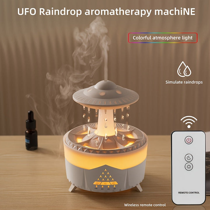 Lisslune | Relaxing Raindrop Aromatherapy Essential Oil Diffuser - LED Light & Humidifier