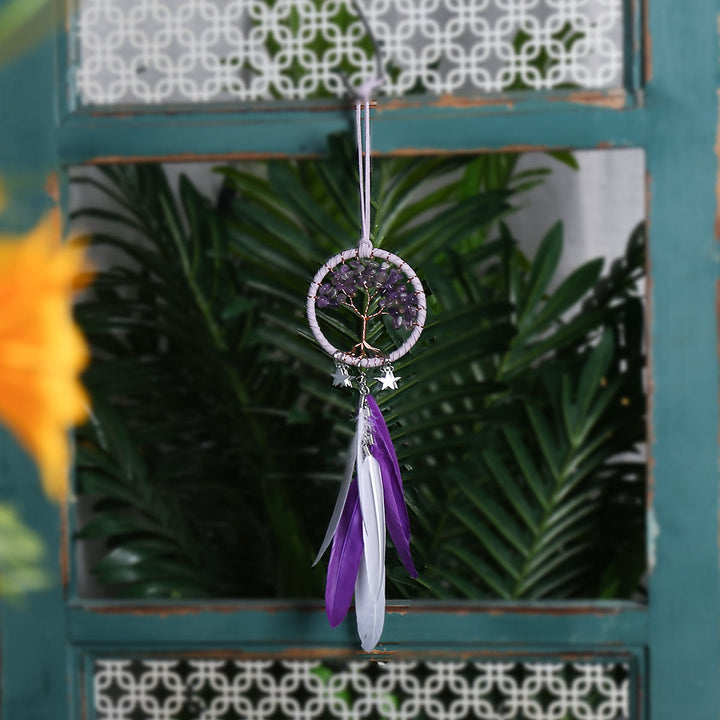 Lisslune | Frendorf Tree of Life Gemstone Dreamcatcher Hanging Jewelry