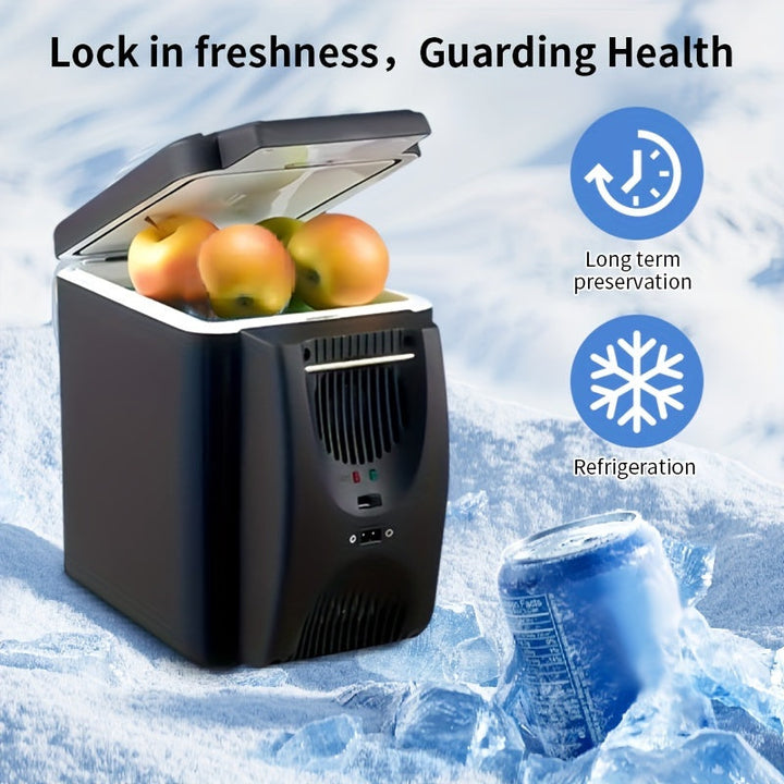 Lisslune | Compact 6L Portable Mini Fridge for Cars – DC 12V Electric Cooler for Drinks, Seafood and Fruits, Ideal for Travel and Outdoor Adventures