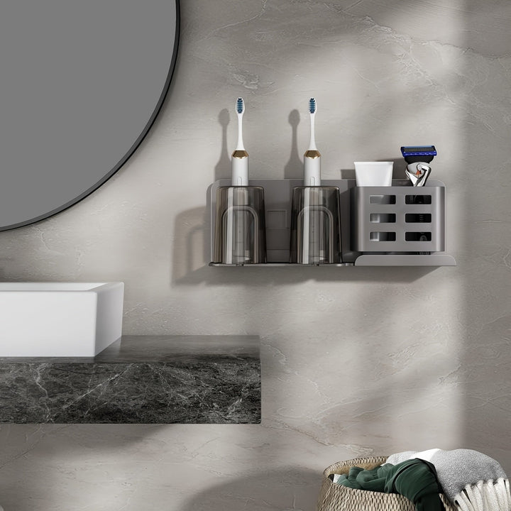 Lisslune | BristleHub Wall-Mounted Electric Toothbrush Holder – Aluminium Bathroom Organiser with Drainage Holes