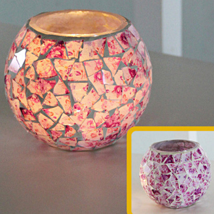 Lisslune | European Retro Glass Mosaic Tealight Holder
