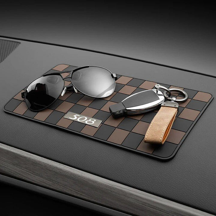 Lisslune | Anti-Slip Silicone Car Dashboard Mat for Phone & Sunglasses Storage