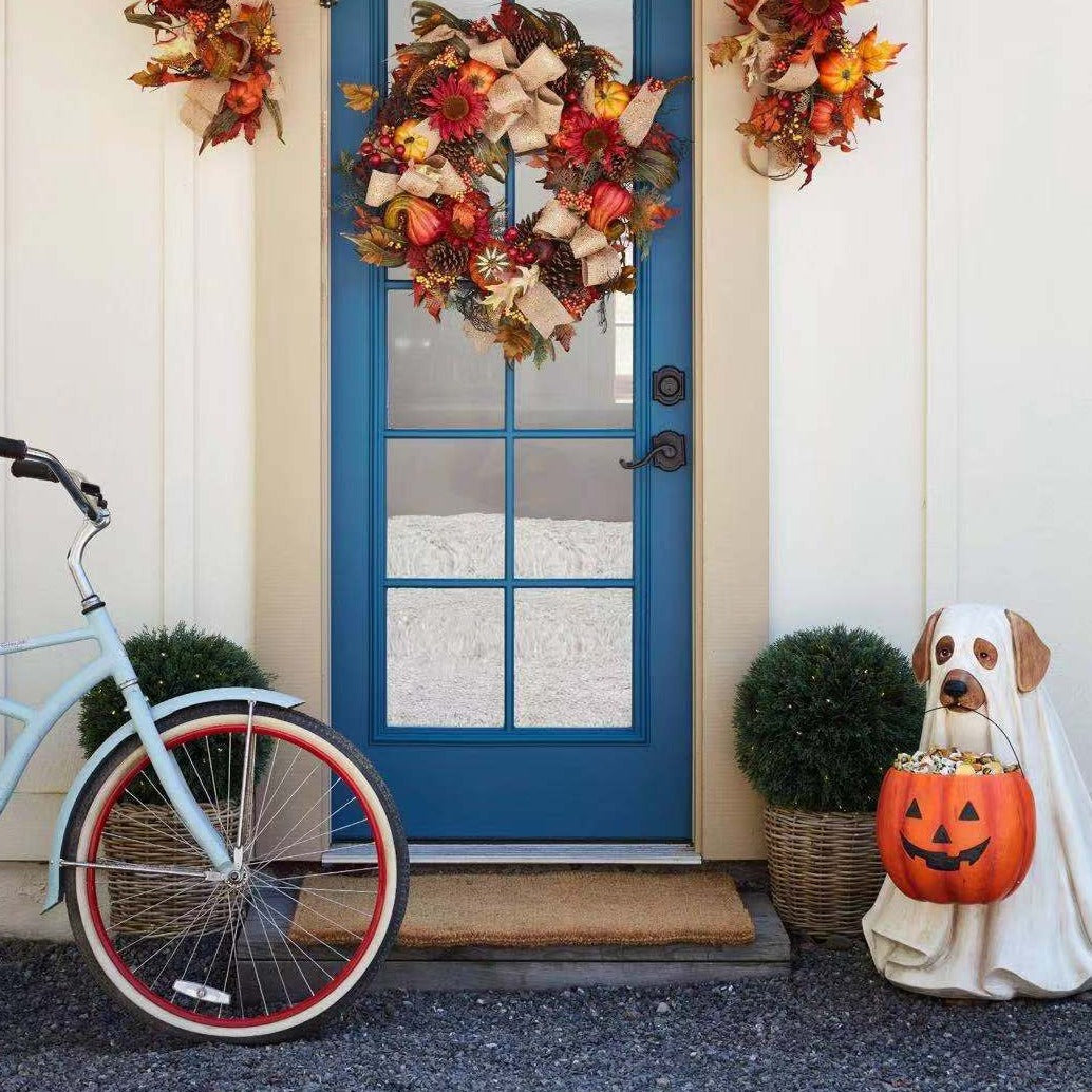 Lisslune | Pumpkin Puppy Resin Garden Decor