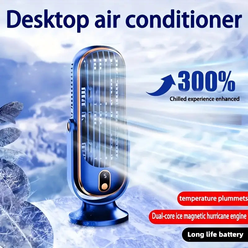 Lisslune | Portable Mini Air Conditioner with USB Charging – 5 Speeds & 720° Rotation