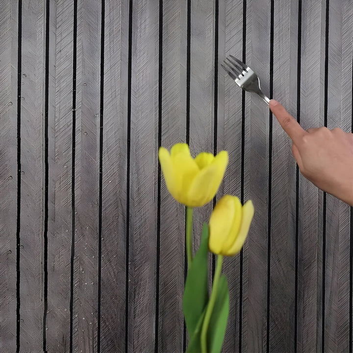 Lisslune | 3D wall panels create a modern, natural appearance