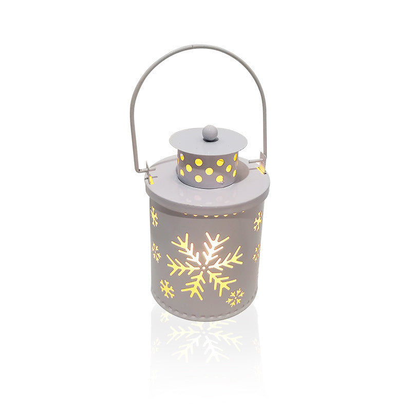 Lisslune | Electronic Christmas Candle with Flickering LED Light – Decorative Iron Candle Holder for Indoor