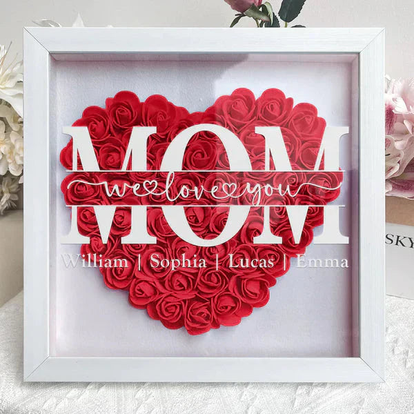 Lisslune | Personal Flower Heart with Name – Unique Gift for Mother's Day
