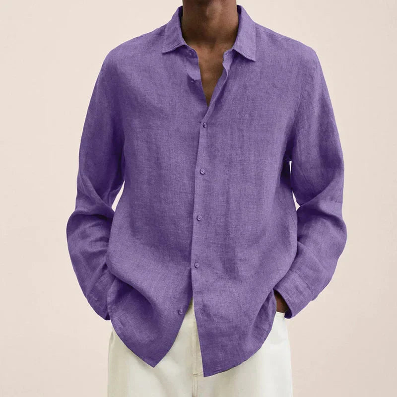 Lisslune | Linen Long Sleeve Shirt for Men