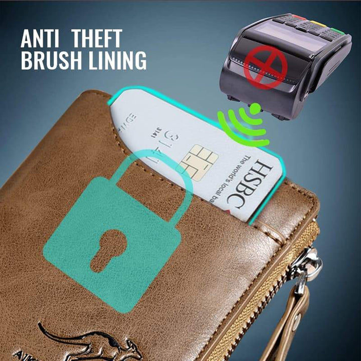 Lisslune | Men's Essentials-Multi-functional RFID Blocking Waterproof Durable PU Leather Wallet